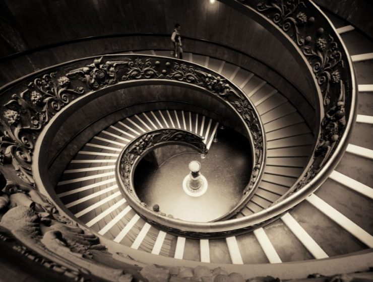 Wellbrook Recovery shows a downward spiral staircase to represent the stages of addiction