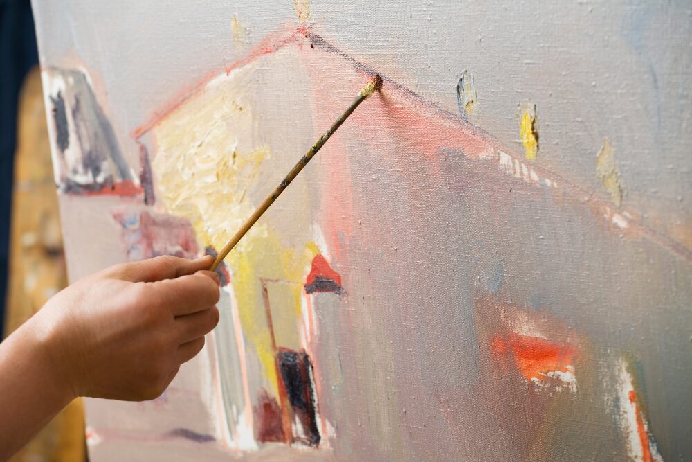 Art therapy for addiction treatment, using painting as a therapeutic outlet.