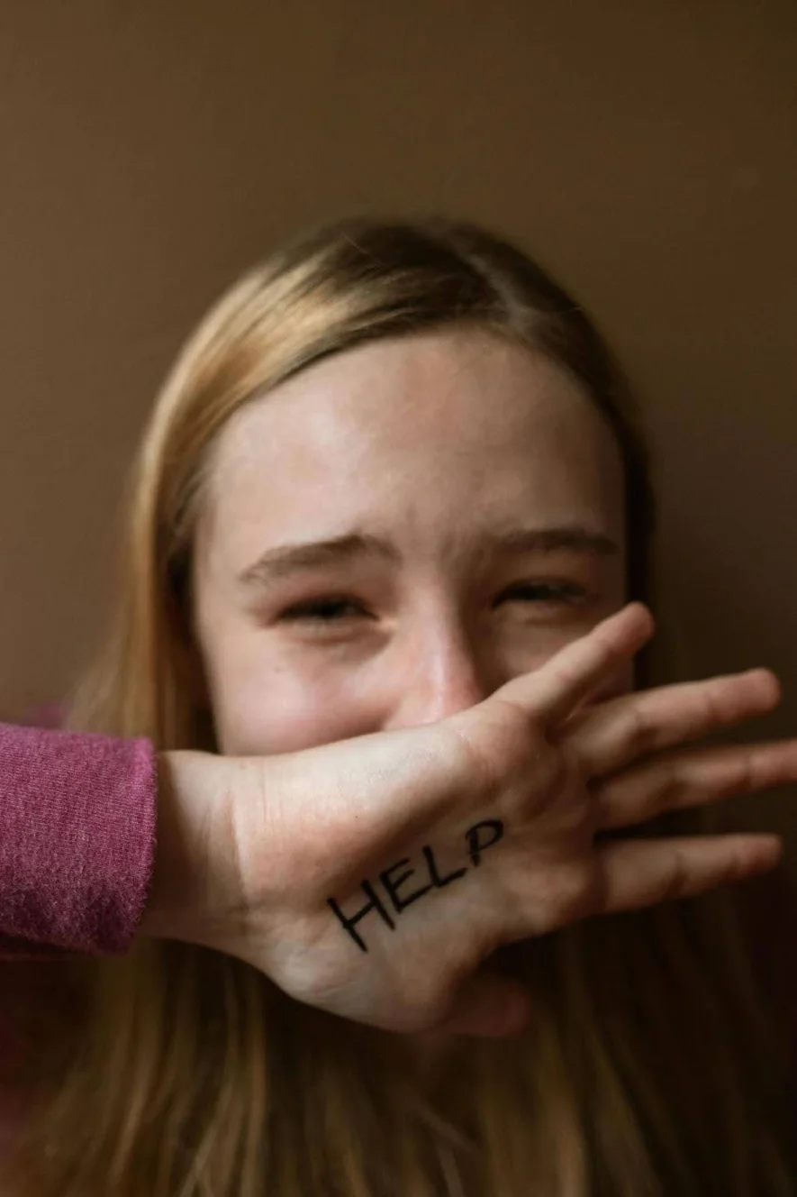 A girl cries out for help as she struggles with the early signs of addiction