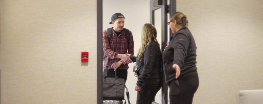 Man parting from staff after rehab at WelBrook Recovery. Life after rehab requires planning and intentionality.