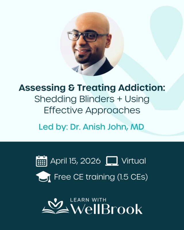 Addiction isn’t a moral failure—it’s a disorder that changes brain circuitry and decision-making under stress.
If you work with SUD (or dual diagnosis), this CE is designed to bring clarity to assessment + treatment approaches—without judgment and without blind spots.

🗓 April 15, 2026 | 1:30–3:00 PM CST
🎓 Free | 1.5 CE Credits | Virtual | Registration Required
https://wellbrookrecovery.com/resources/learn-with-wellbrook-ce-events

#AddictionMedicine #ContinuingEducation #BehavioralHealthProfessionals #SubstanceUseDisorder #DualDiagnosis #NeuroscienceOfAddiction #ClinicalEducation #TraumaInformedCare