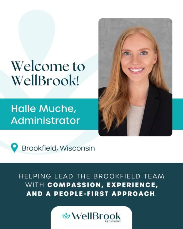 🌟 Please join us in welcoming Halle Muche to the WellBrook Recovery family! 🌟

Halle has joined our Brookfield team as our new Administrator, where she will oversee the Behavioral Health Technician team and support the day-to-day operations of the facility.

Halle brings many years of healthcare leadership experience, with a strong background in administration, team development, and operational excellence. Throughout her career, she has been recognized for her people-first approach and commitment to creating environments where both staff and those they serve can thrive.

At WellBrook, we know that recovery happens through the collective efforts of compassionate, dedicated people working together toward a common purpose. We're excited for the experience, leadership, and heart Halle brings to our Brookfield community.

Please help us give Halle a warm WellBrook welcome in the comments! 💙

#WellBrookRecovery #StaffSpotlight #WelcomeToTheTeam #BrookfieldWI #BehavioralHealth #HealthcareLeadership #RecoveryCommunity #AddictionRecovery #MentalHealthCare #TeamWellBrook
