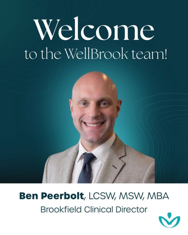 Please join us in welcoming Ben Peerbolt, LCSW, MSW, MBA, to WellBrook Recovery as our new Clinical Director at our Brookfield location!

Ben brings extensive experience in addiction treatment and clinical leadership. In his role, he will provide clinical oversight and help strengthen our commitment to delivering exceptional care to every person who walks through our doors.

His passion for evidence-based treatment and dedication to helping individuals and families navigate recovery make him a tremendous addition to our team.

We're excited for this next chapter and look forward to the leadership and compassion Ben will bring to WellBrook.

Welcome to the team, Ben!

#WellBrookRecovery #BehavioralHealth #AddictionTreatment #MentalHealth #ClinicalLeadership #RecoverySupport #BrookfieldWI